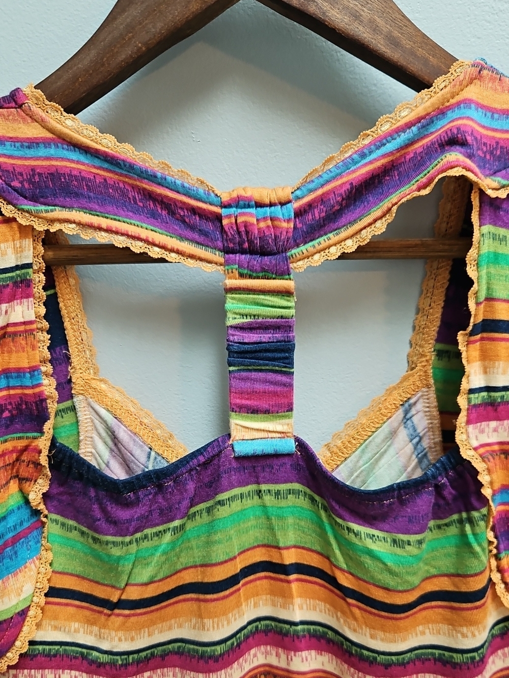 American Rag Colorful Striped Racerback Tank Top Medium - Picture 4 of 10